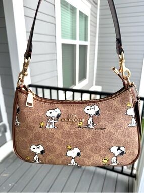 Coach Brown Snoopy Shoulder Bag